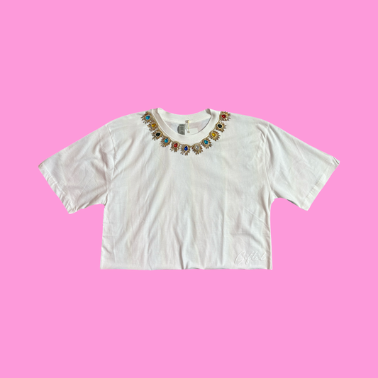 Gemstone collar shirt
