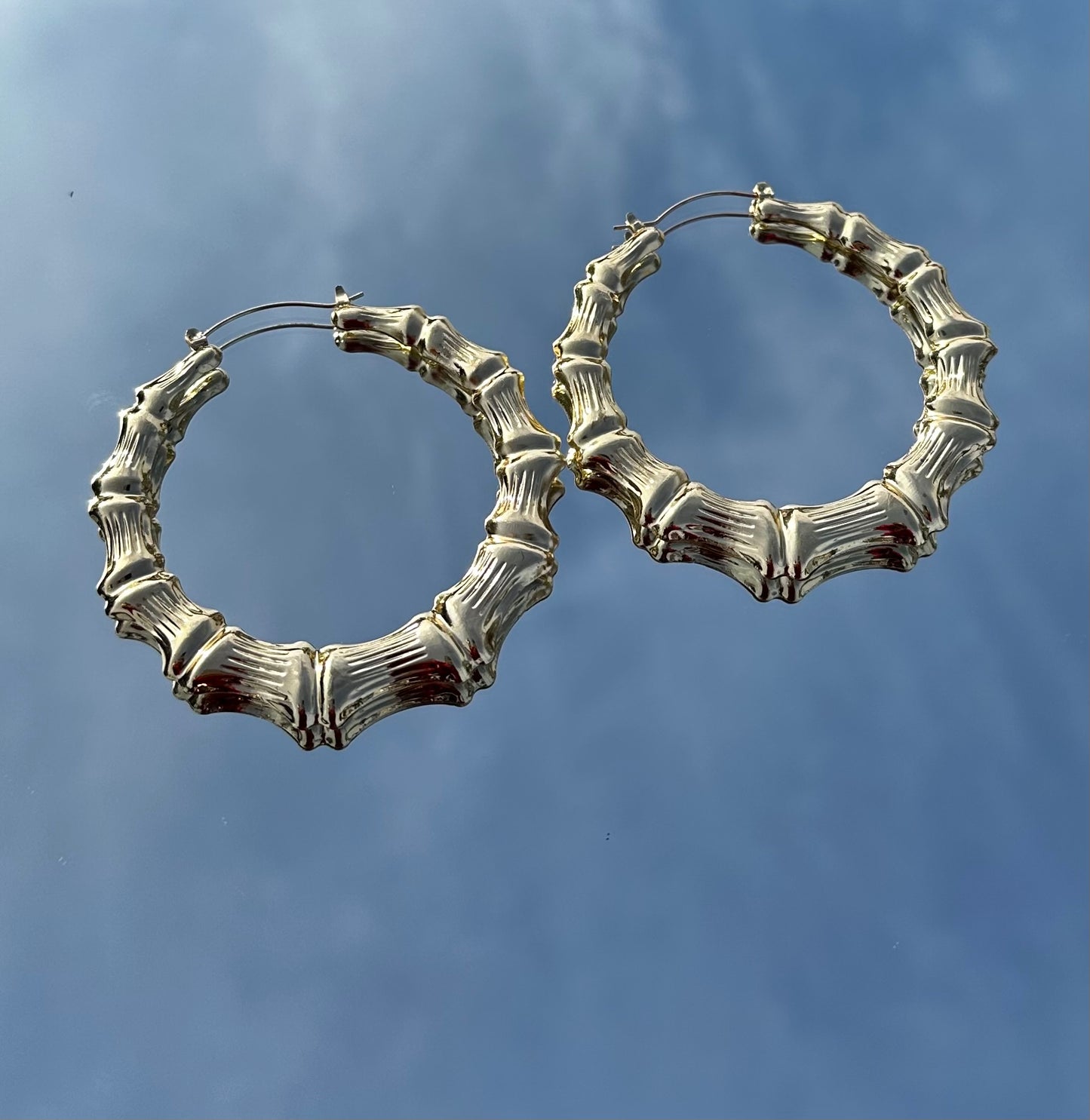 Classic bamboo earrings featuring a unique bamboo design for a stylish accessory look