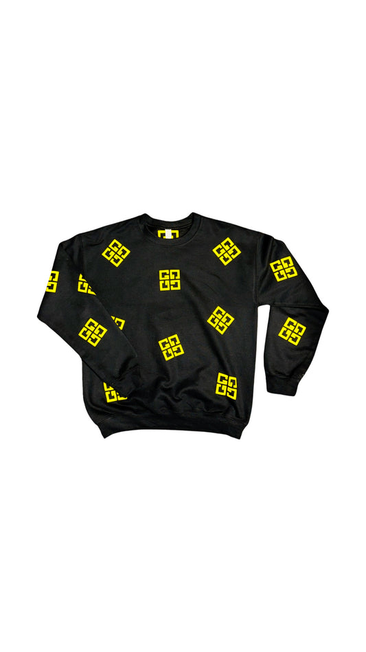 Black and yellow Logo sweatshirt