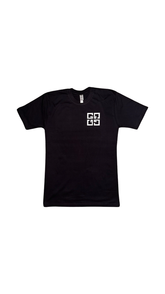 Black and white logo t shirt