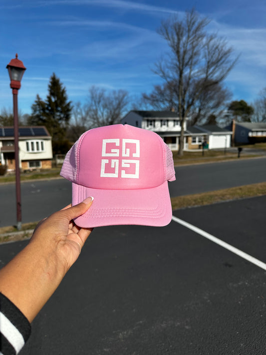 Pink logo hat