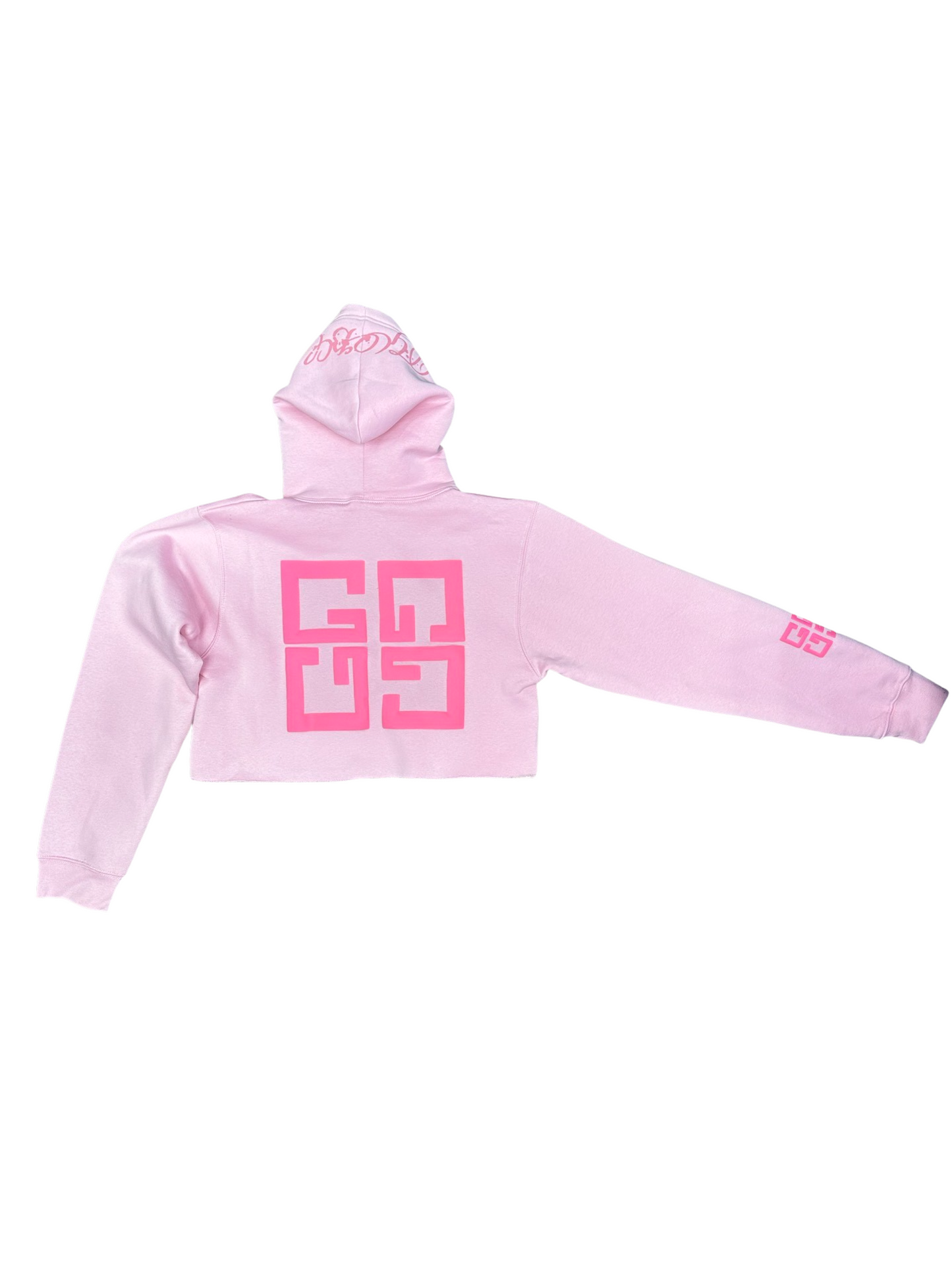 Pink GBL cropped hoodie