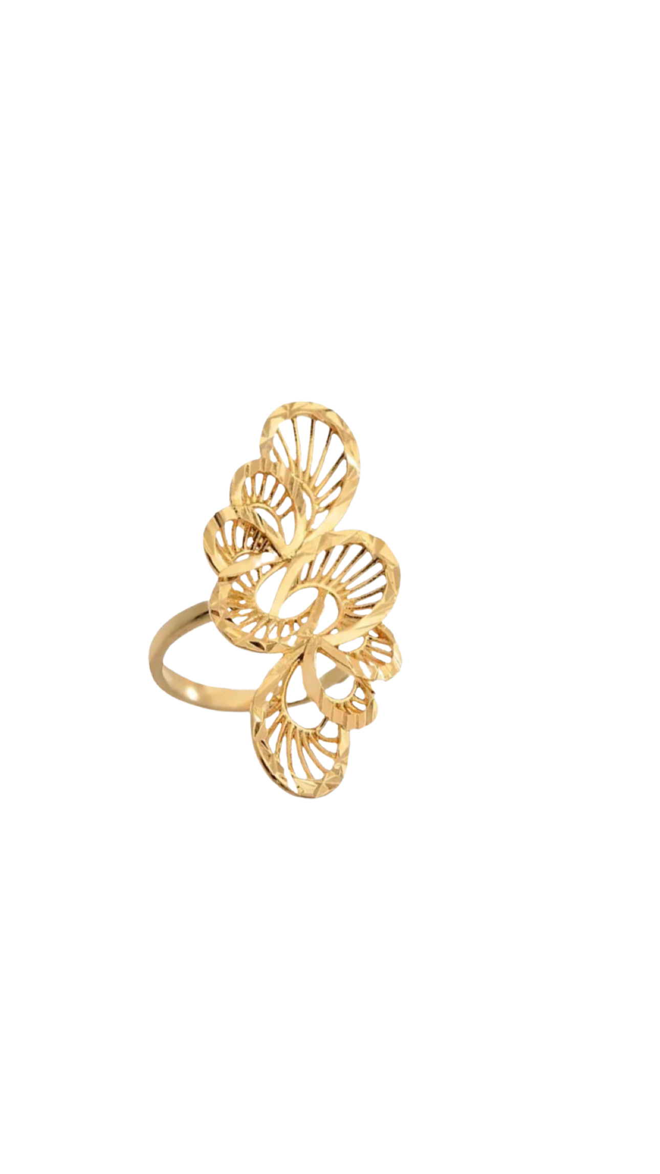 Gold flower ring