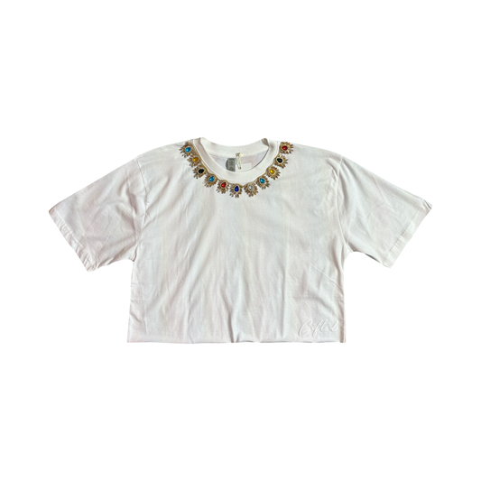 Gemstone collar shirt