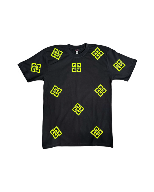 Black and lime green 4G t shirt